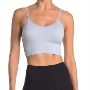 Z By Zella Ribbed Bralette BLUE FEATHER Size Small